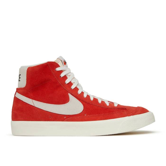 ナイキ Nike 【 Blazer Mid '77 Suede 'Texas Longhorns' Men Habanero Red/White/Sail/Black 】 ブレイザー ミッド スエード・スウェード メンズ Red 赤・レッド 白色 ホワイト 黒色 ブラック