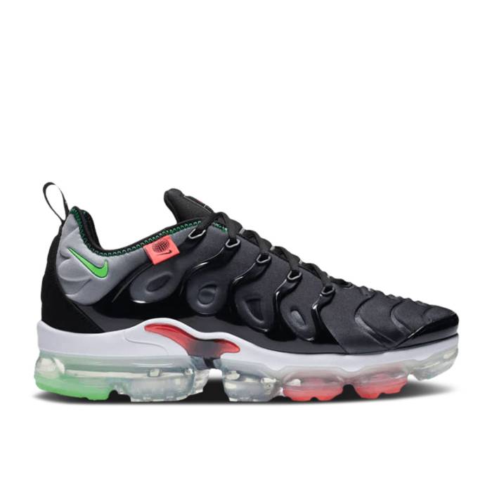 ナイキ Nike 【 Air Vapormax Plus \u0027Worldwide Pack\u0027 Men Black/Flash Crimson/Metallic Silver/Green Strike 】 メンズ 黒いこと 黒いこと クリムゾン Silver しろがね色・しろがね色 green 緑・緑であること ストライク