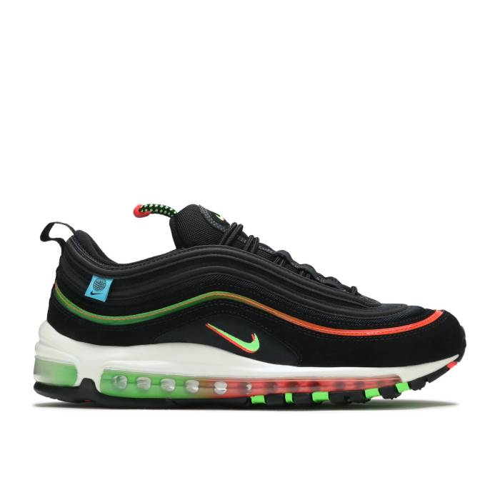 ナイキ Nike 【 Air Max 97 'Worldwide Pack - Black' Men Black/Green Strike/Flash Crimson/White 】 マックス メンズ 黒色 ブラック green 緑・グリーン ストライク クリムゾン 白色 ホワイト