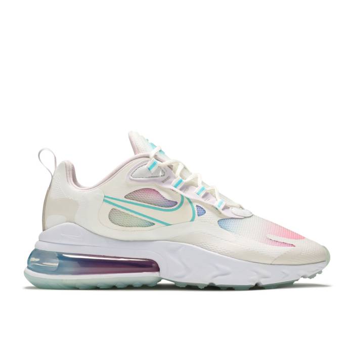 ナイキ Nike 【 Wmns Air Max 270 React Se \u0027Light Gradient\u0027 Women Summit White/Bleached Aqua/Light Violet/Sail 】 マックス リアクト レディース 白いこと 白いこと アクア 紫・相撲取り草