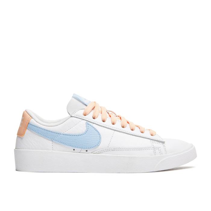 ナイキ Nike 【 Wmns Blazer Low Le \u0027Psychic Blue\u0027 Women White/Psychic Blue/Sunset Haze 】 ブレイザー レディース 白いこと 白いこと 青み 青色