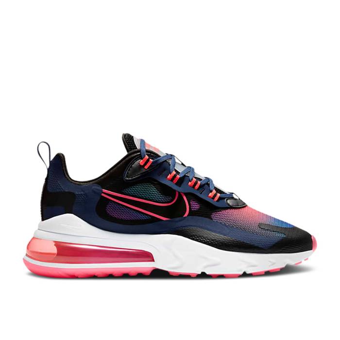 ナイキ Nike 【 Wmns Air Max 270 React Se \u0027Midnight Navy Crimson\u0027 Women Midnight Navy/Flash Crimson/Hyper Pink/Black 】 マックス リアクト 紺色 米国海軍 レディース 紺色 米国海軍 クリムゾン pink サクラ色 黒いこと ブラッ