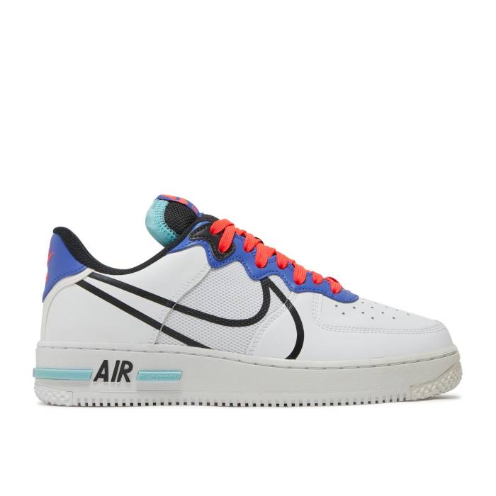 ナイキ Nike 【 Air Force 1 React \u0027Astronomy Blue\u0027 Men White/Astronomy Blue/Laser Crimson/Black 】 リアクト メンズ 白いこと 白いこと 青み 青色 Laser レーザ クリムゾン 黒いこと 黒いこと