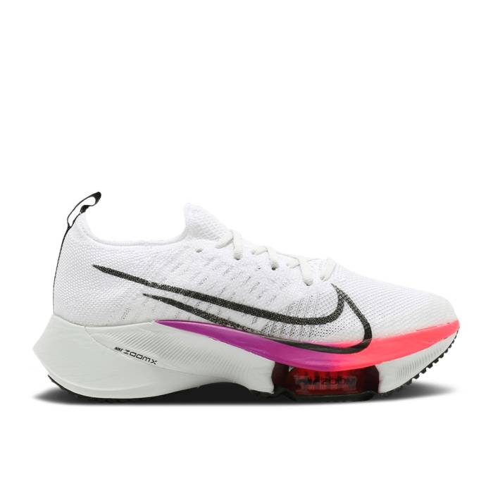 ナイキ Nike 【 Wmns Air Zoom Tempo Next% Flyknit \u0027White Hyper Violet\u0027 Women White/Black/Hyper Violet/Flash Crimson/Spruce Aura 】 望遠レンズ 飛球編み物 レディース 白いこと 白いこと 黒いこと 黒いこと 紫・相撲取り草 クリム