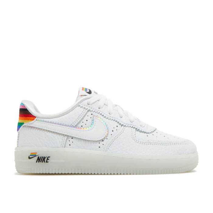 ナイキ Nike 【 Air Force 1 Ps \u0027Be True\u0027 Youth White/White/Multi-Color 】 御坊っちゃん キッズ 白いこと 白いこと