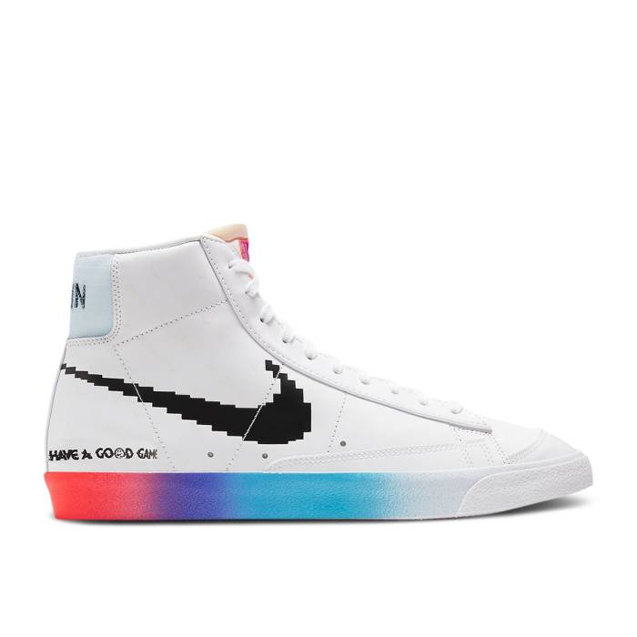 ナイキ Nike 【 Blazer Mid '77 Vintage 'Have A Good Game' Men White/White/Bright Crimson/Black 】 ブレイザー ミッド vintage ビンテージ・ヴィンテージ メンズ 白色 ホワイト クリムゾン 黒色 ブラック
