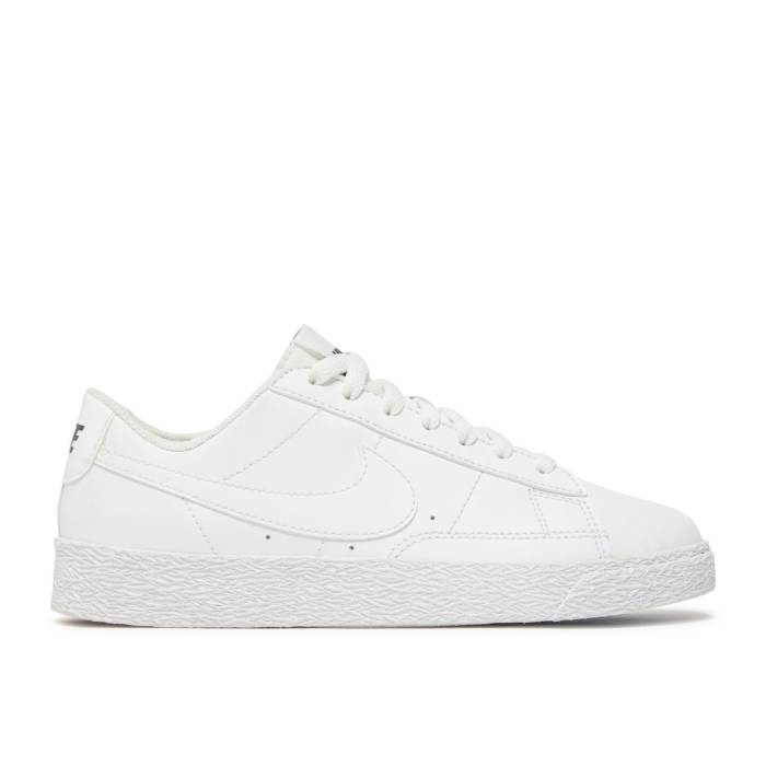 ナイキ Nike 【 Blazer Low ガウス \u0027White\u0027 Youth White/White/Black 】 ブレイザー 御坊っちゃん キッズ 白いこと 白いこと 黒いこと 黒いこと
