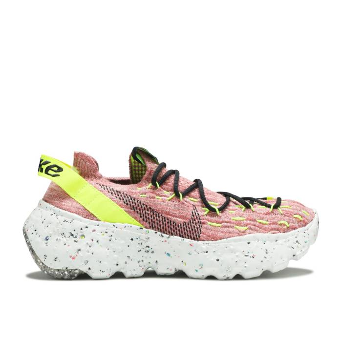 ナイキ Nike 【 Wmns Space Hippie 04 \u0027Light Arctic Pink\u0027 Women Lemon Venom/Black/Light Arctic Pink 】 レディース 黒いこと 黒いこと pink さくら色