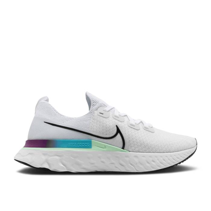 ナイキ Nike 【 React Infinity Run Flyknit \u0027White Vapor Green\u0027 Men White/Vapor Green/Oracle Aqua/Black 】 リアクト 幽客 飛球編み物 メンズ 白いこと 白いこと green 緑・緑であること アクア 黒いこと 黒いこと
