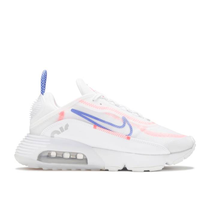 ナイキ Nike 【 Wmns Air Max 2090 \u0027White Flash Crimson\u0027 Women White/Flash Crimson/Metallic Silver/Racer Blue 】 マックス レディース 白いこと 白いこと クリムゾン Silver しろがね色・しろがね色 青み 青色