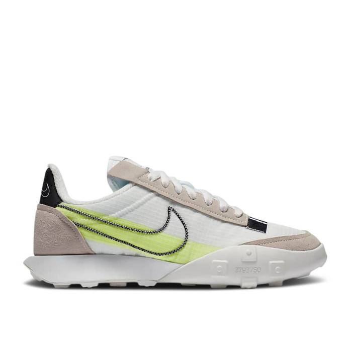 ナイキ Nike 【 Wmns Waffle Racer 2X 'Summit White Volt' Women Summit White/Volt/Chrome/Black 】 ワッフル 白色 ホワイト レディース 白色 ホワイト 黒色 ブラック｜スニケス