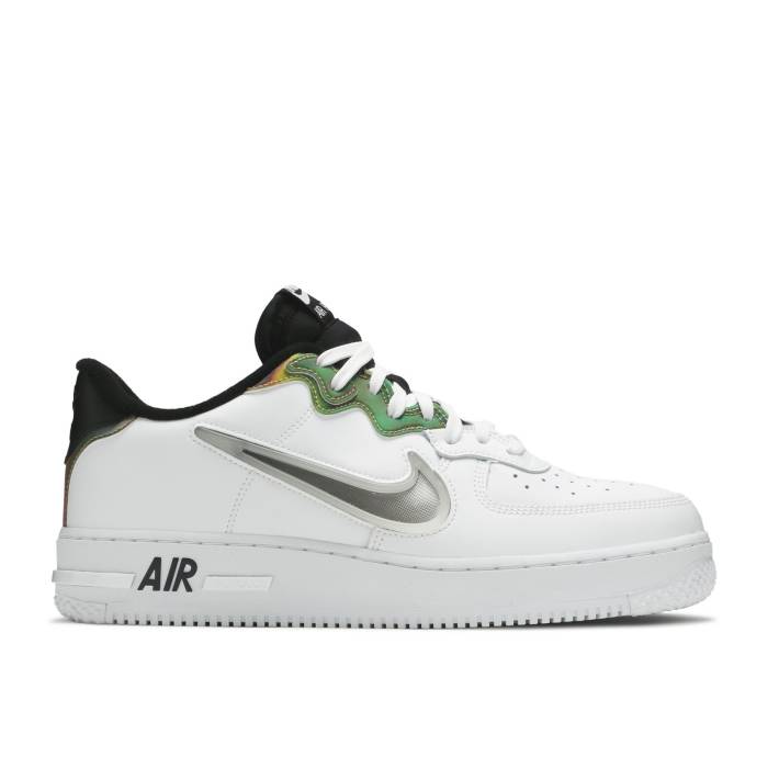 ナイキ Nike 【 Air Force 1 React \u0027White Iridescent\u0027 Men White/Glow/Black/Multi-Color 】 リアクト メンズ 白いこと 白いこと 黒いこと 黒いこと