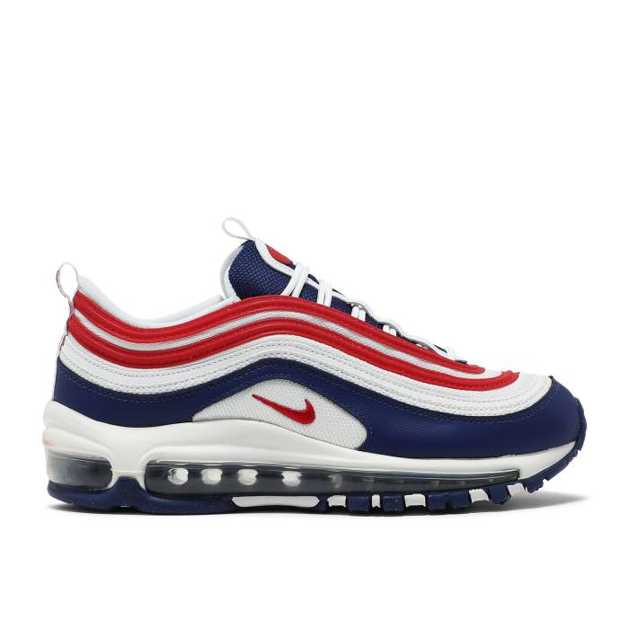 ナイキ Nike 【 Air Max 97 Gs 'Usa' Youth White/Obsidian/University Red 】 マックス ジュニア キッズ 白色 ホワイト Red 赤・レッド｜スニケス