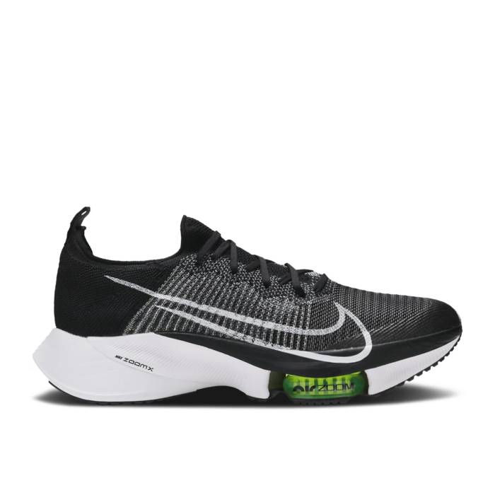 ナイキ Nike 【 Air Zoom Tempo Next% Flyknit \u0027Black White Volt\u0027 Men Black/White/Volt 】 望遠レンズ 飛球編み物 白いこと 白いこと メンズ 黒いこと 黒いこと 白いこと 白いこと