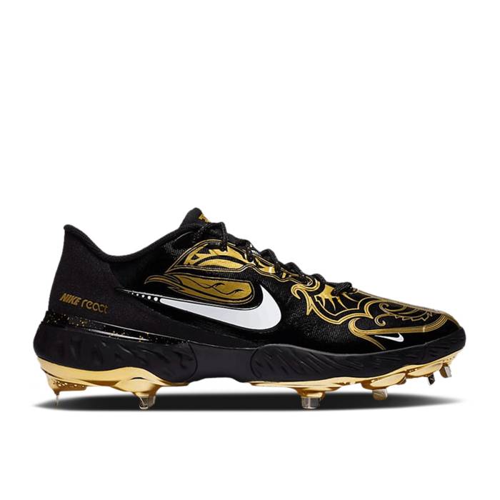 ナイキ Nike 【 Alpha Huarache Elite 3 Low Premium 'Black Metallic Vivid Gold' Men Black/Metallic Vivid Gold/White 】 アルファ Huarache ハラチ エリート Premium プレミアム メンズ 黒色 ブラック ゴールド 白色 ホワイト