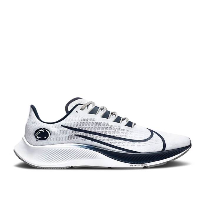 ナイキ Nike 【 Air Zoom Pegasus 37 \u0027Penn State\u0027 Men White/Pure Platinum/Pewter Grey/College Navy 】 望遠レンズ ペガサス メンズ 白いこと 白いこと 純然たる Platinum プラチナム 薄墨色 薄墨色 単科大学 紺色 米国海軍