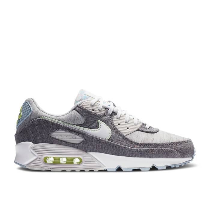ナイキ Nike 【 Air Max 90 \u0027Recycled Canvas Pack\u0027 Men Vast Gray/White/Barely Volt 】 マックス メンズ gray 薄墨色・薄墨色・薄墨色 白いこと 白いこと