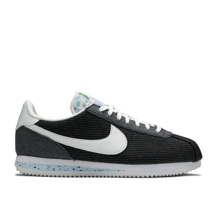 ナイキ Nike 【 Cortez Basic Premium \u0027Recycled Canvas Pack\u0027 Men Iron Grey/Barely Volt/Celestine Blue/White 】 コルテッツ Premium 割り増し金 メンズ 薄墨色 薄墨色 青碧 青碧 白いこと 白いこと