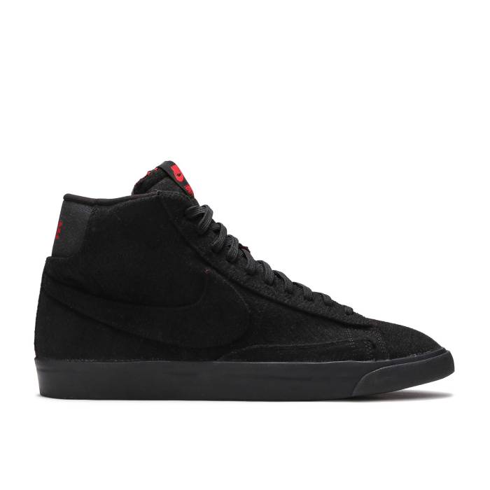 ナイキ Nike 【 Stranger Things X Blazer Mid Qs \'Upside Down - Black\' Men Black/Black/Deep Royal Blue 】 ブレイザー ミッド ダウン メンズ 黒色 ブラック ディープ 青色 ブルー|スニケス