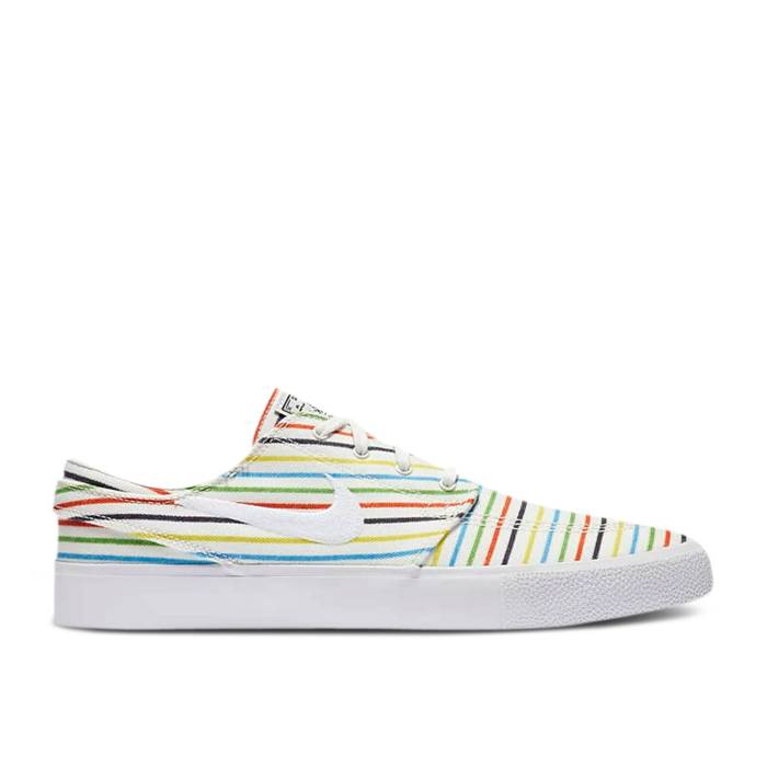 ナイキ Nike 【 Zoom Stefan Janoski Canvas Rm Sb Multi-Color Pinstripes Men Sail/Sail/White/White 】 ズーム エスビー メンズ 白色 ホワイト