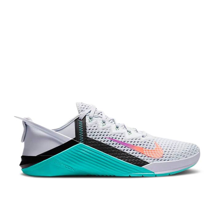 ナイキ Nike 【 Metcon 6 Flyease \u0027Grey Oracle Aqua\u0027 Men Football Grey/Oracle Aqua/Black/Flash Crimson 】 メンズ 蹴球 薄墨色 薄墨色 アクア 黒いこと 黒いこと クリムゾン