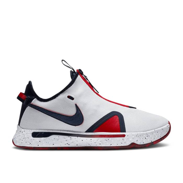 ナイキ Nike 【 Pg 4 Ep \u0027Usa\u0027 Men White/University Red/Obsidian 】 メンズ 白いこと 白いこと Red 赤・赤いこと