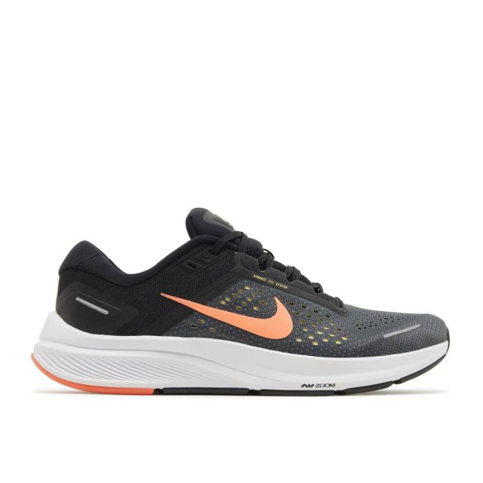 ナイキ Nike 【 Air Zoom Structure 23 \u0027Black Bright Mango\u0027 Men Anthracite/Bright Mango/Black 】 望遠レンズ メンズ 黒いこと 黒いこと 靴-メンズ靴-スニーカー