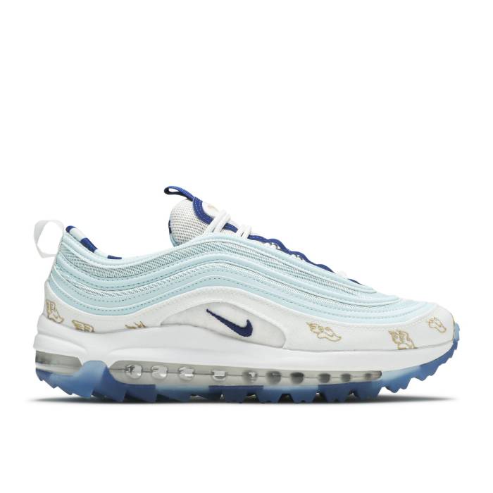 ナイキ Nike 【 Air Max 97 Golf Nrg \u0027Wing It\u0027 Men White/Topaz Mist/Celestial Gold/Deep Royal 】 マックス golf ゴルフ メンズ 白いこと 白いこと ゴールド ディープ