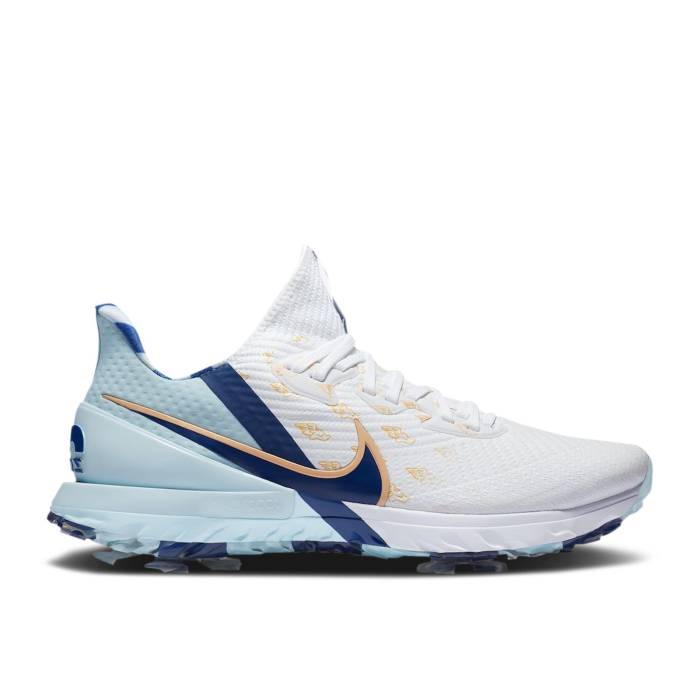 ナイキ Nike 【 Air Zoom Infinity Tour Golf Nrg \u0027Wing It\u0027 Men White/Topaz Mist/Celestial Gold/Deep Royal 】 望遠レンズ golf ゴルフ メンズ 白いこと 白いこと ゴールド ディープ