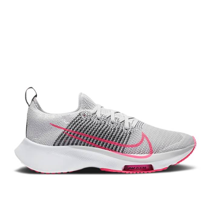 ナイキ Nike 【 Air Zoom Tempo Flyknit Gs 'Vast Grey Pink' Youth Vast Grey/Grey Fog/Hyper Pink/Black 】 ズーム フライニット 灰色 グレー ジュニア キッズ 灰色 グレー pink ピンク 黒色 ブラック｜スニケス