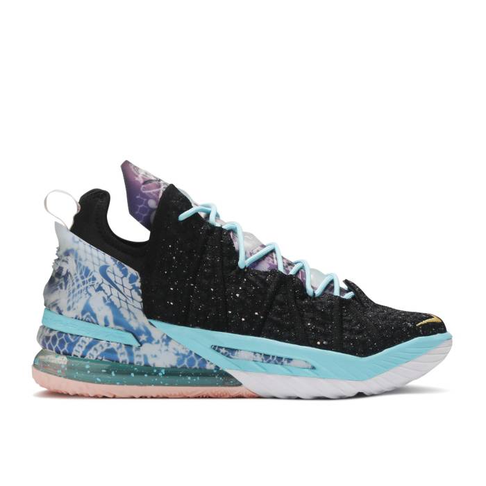 ナイキ Nike 【 Lebron 18 \u0027Reflections\u0027 Men Black/Bleached Aqua/Topaz Gold/Dark Teal 】 Lebron レブロン メンズ 黒いこと 黒いこと アクア ゴールド