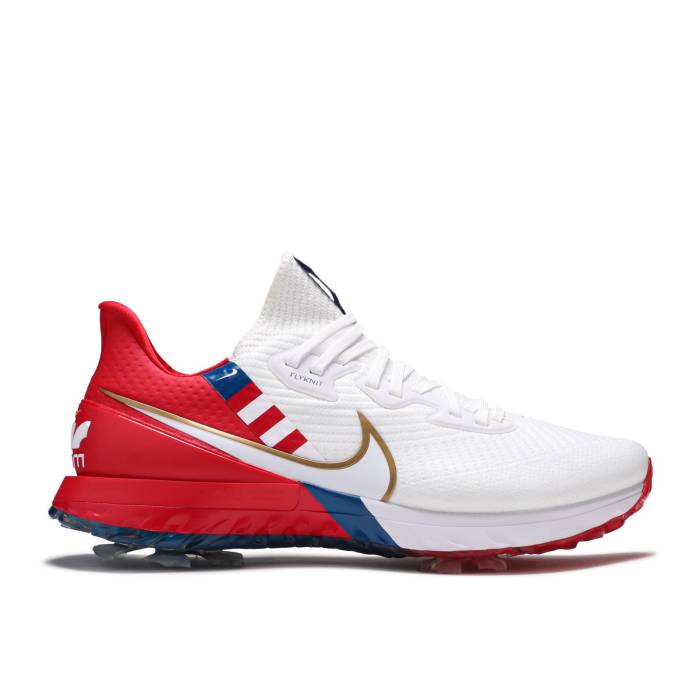 ナイキ Nike 【 Air Zoom Infinity Tour Golf Nrg \u0027Usa\u0027 Men White/University Red/Team Royal/Metallic Gold 】 望遠レンズ golf ゴルフ メンズ 白いこと 白いこと Red 赤・赤いこと Team 野球クラブ ゴールド