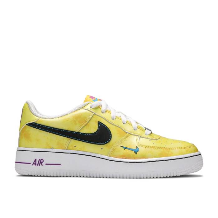 ナイキ Nike 【 Air Force 1 Low Gs Peace, Love, And Basketball Youth Speed Yellow/Black/Laser Blue 】 ジュニア キッズ Speed スピード yellow 黄色・イエロー 黒色 ブラック Laser レーザー 青色 ブルー