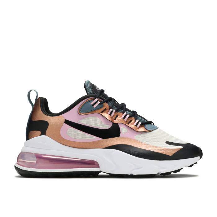 ナイキ Nike 【 Wmns Air Max 270 React \u0027Metallic Bronze\u0027 Women Sail/Metallic Bronze/Light Orewood Brown/Black 】 マックス リアクト レディース 銅・ブロンズ 赤銅色 赤銅色 黒いこと 黒いこと