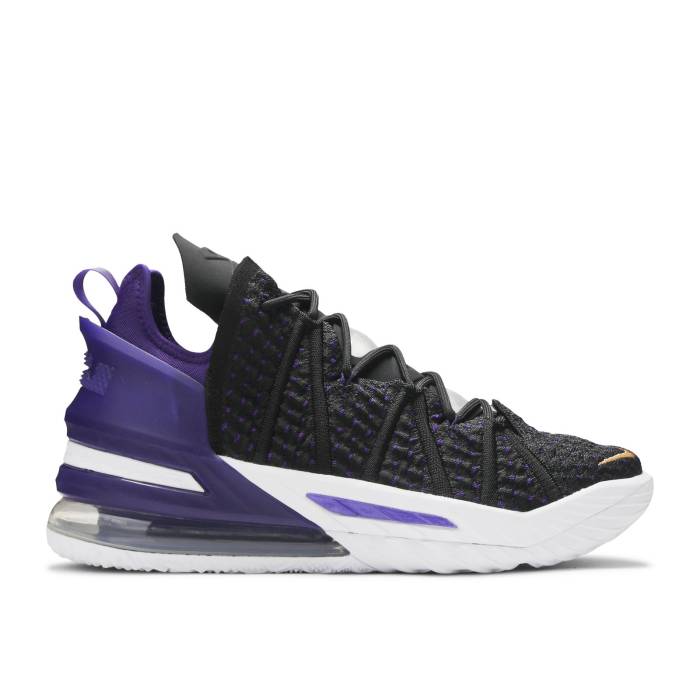 ナイキ Nike 【 Lebron 18 Lakers Men Black/Metallic Gold/Court Purple/White 】 Lebron レブロン メンズ 黒色 ブラック ゴールド コート Purple 紫・パープル 白色 ホワイト