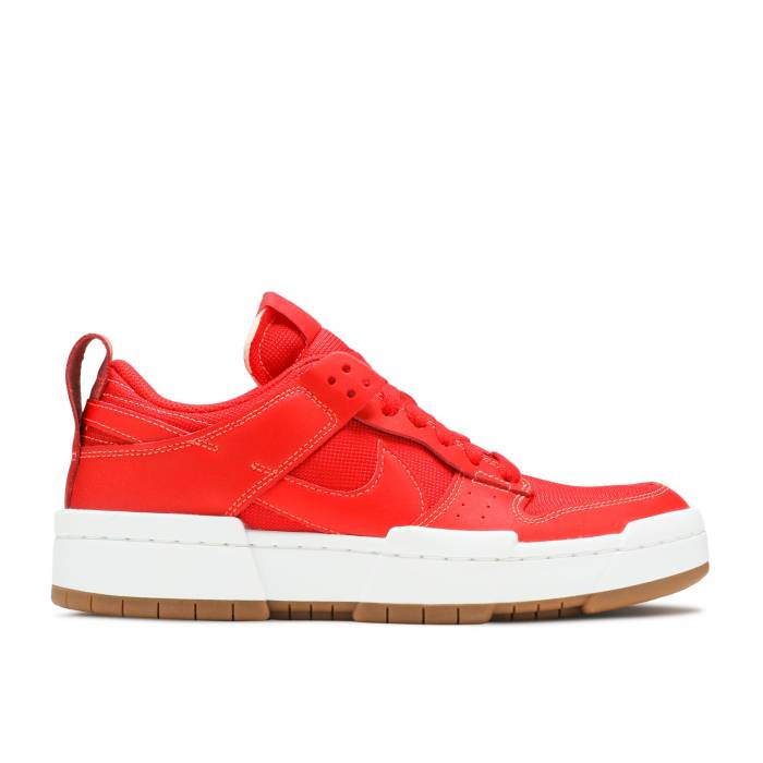 ナイキ Nike 【 Wmns Dunk Low Disrupt \u0027Red Gum\u0027 Women Summit White/Gym Red 】 ダンク レディース 白いこと 白いこと Red 赤・赤いこと