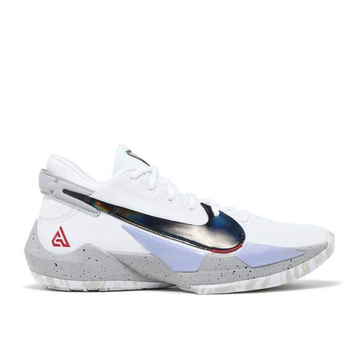 ナイキ Nike 【 Zoom Freak 2 White Cement Men White/University Red/Grey Fog/White 】 ズーム メンズ 白色 ホワイト Red 赤・レッド 灰色 グレー