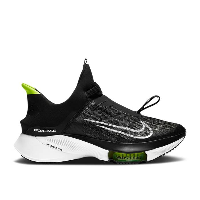 ナイキ Nike 【 Air Zoom Tempo Next% Flyease \u0027Black Volt\u0027 Men Black/White/Volt 】 望遠レンズ メンズ 黒いこと 黒いこと 白いこと 白いこと