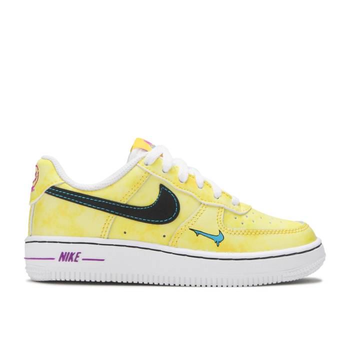 ナイキ Nike 【 Air Force 1 Lv8 3 Ps 'Peace, Love, And Basketball' Youth Speed Yellow/Laser Blue/White/Black 】 ジュニア キッズ Speed スピード yellow 黄色・イエロー Laser レーザー 青色 ブルー 白色 ホワイト 黒色 ブ|スニケス