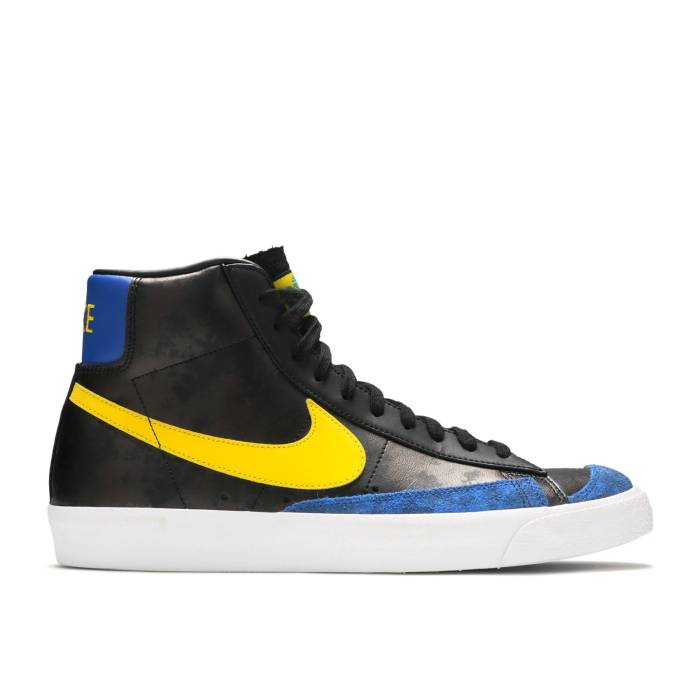 ナイキ Nike 【 Blazer Mid \u0027Peace, Love And Basketball\u0027 Men Black/Speed Yellow/Game Royal/White 】 ブレイザー ミッド メンズ 黒いこと 黒いこと Speed 機敏さ yellow 黄味がかった・黄色 Game 力くらべ 白いこと 白いこと