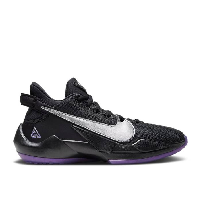 ナイキ Nike 【 Zoom Freak 2 ガウス \u0027Dusty Amethyst\u0027 Youth Black/Metallic Silver/Dusty Amethyst 】 望遠レンズ 御坊っちゃん キッズ 黒いこと 黒いこと Silver しろがね色・しろがね色