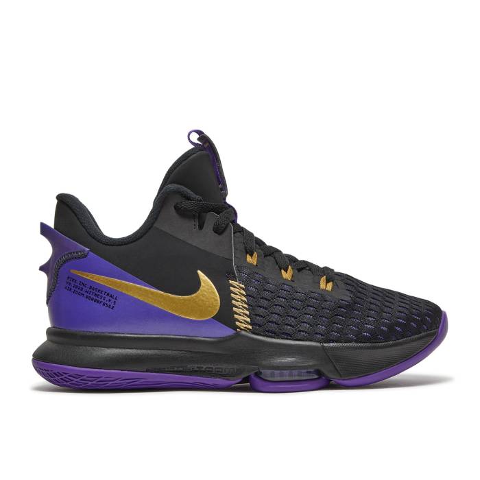 ナイキ Nike 【 Lebron Witness 5 Ep Lakers Men Black/Metallic Gold/Fierce Purple 】 Lebron レブロン メンズ 黒色 ブラック ゴールド Purple 紫・パープル
