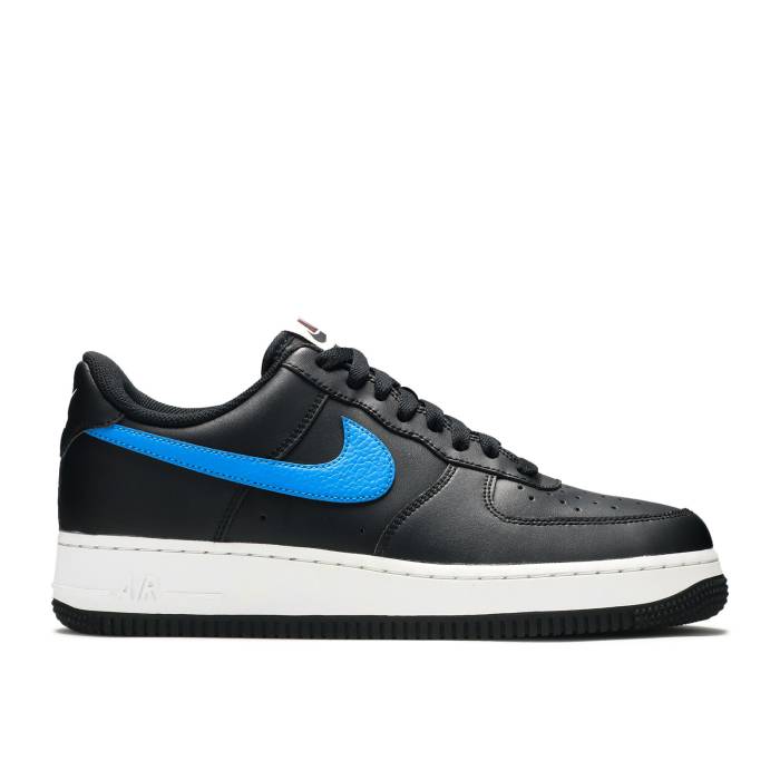 ナイキ Nike 【 Air Force 1 07 Mismatch Swooshes - Black Men Black/University Red/White/Photo Blue 】 メンズ 黒色 ブラック Red 赤・レッド 白色 ホワイト 青色 ブルー