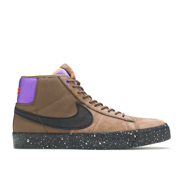 ナイキ Nike 【 Grant Taylor X Zoom Blazer Mid Pro Gt Sb \u0027Acg\u0027 Men Trails End Brown/Prism Violet/Total Orange/Black 】 望遠レンズ ブレイザー ミッド 労働者階級 エスビー メンズ 赤銅色 赤銅色 紫・相撲取り草 orange 橙・オレ