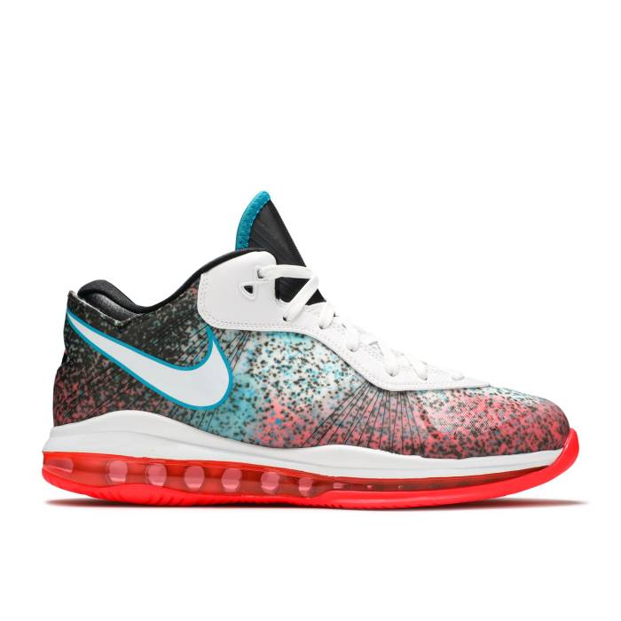 ナイキ Nike 【 Lebron 8 V/2 Low Retro \u0027Miami Night\u0027 2021 Men White/Solar Red/Glass Blue/White 】 Lebron レブロン レトロ メンズ 白いこと 白いこと Red 赤・赤いこと 青碧 青碧