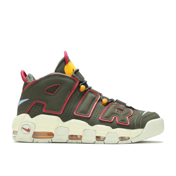 ナイキ Nike 【 Air More Uptempo \u0027Cargo Khaki\u0027 Men Cargo Khaki/Light Marine 】 繰り上げるペース メンズ 積貨委託貨物 カーキ