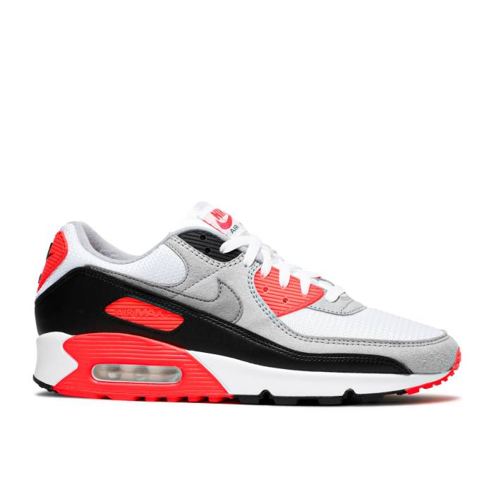 ナイキ Nike 【 Air Max 90 \u0027Infrared\u0027 2020 Men White/Black/Cool Grey/Radiant Red 】 マックス メンズ 白いこと 白いこと 黒いこと 黒いこと 冷やりとした 薄墨色 薄墨色 Red 赤・赤いこと