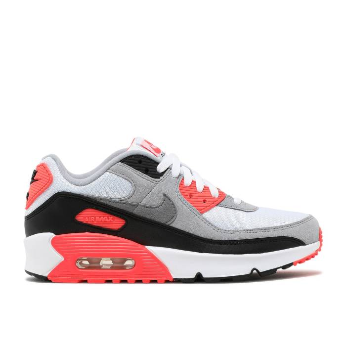 ナイキ Nike 【 Air Max 90 Gs Infrared 2020 Youth White/Black/Cool Grey/Radiant Red 】 マックス ジュニア キッズ 白色 ホワイト 黒色 ブラック クール 灰色 グレー Red 赤・レッド