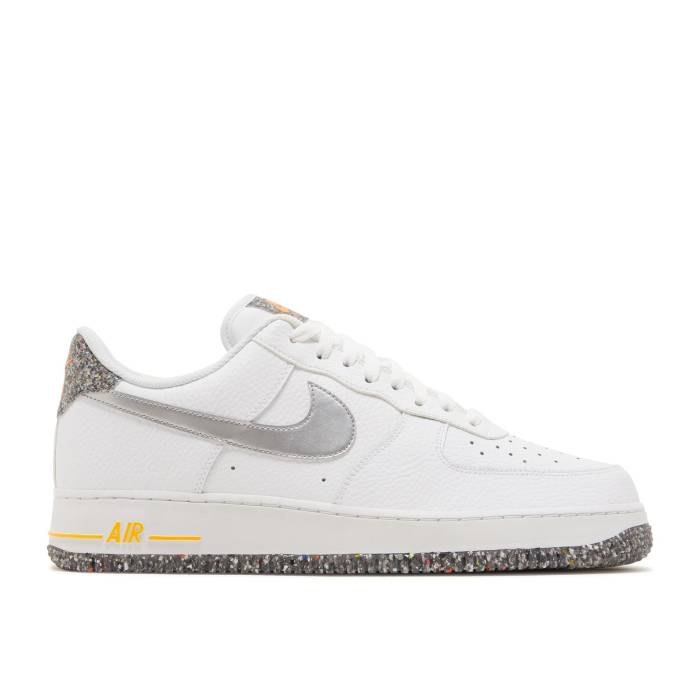 ナイキ Nike 【 Air Force 1 \u002707 Lv8 \u0027Regrind\u0027 Men White/Total Orange/Laser Orange/Metallic Silver 】 メンズ 白いこと 白いこと orange 橙・オレンジ色 Laser レーザ Silver しろがね色・しろがね色