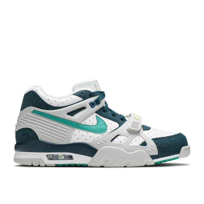 ナイキ Nike 【 Air Max Trainer 3 \u0027Midnight Turquoise\u0027 Men White/Midnight Turquoise/Vast Grey/Neptune Green 】 マックス 調教師 メンズ 白いこと 白いこと 薄墨色 薄墨色 green 緑・緑であること